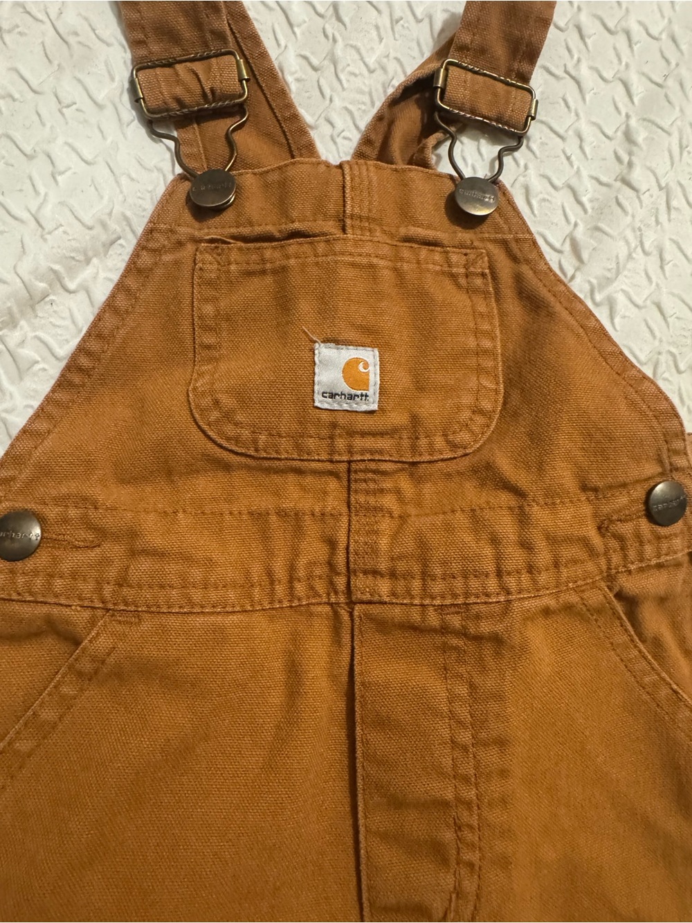 Carhartt Kids' Tan Brown Duck Canvas Overalls
